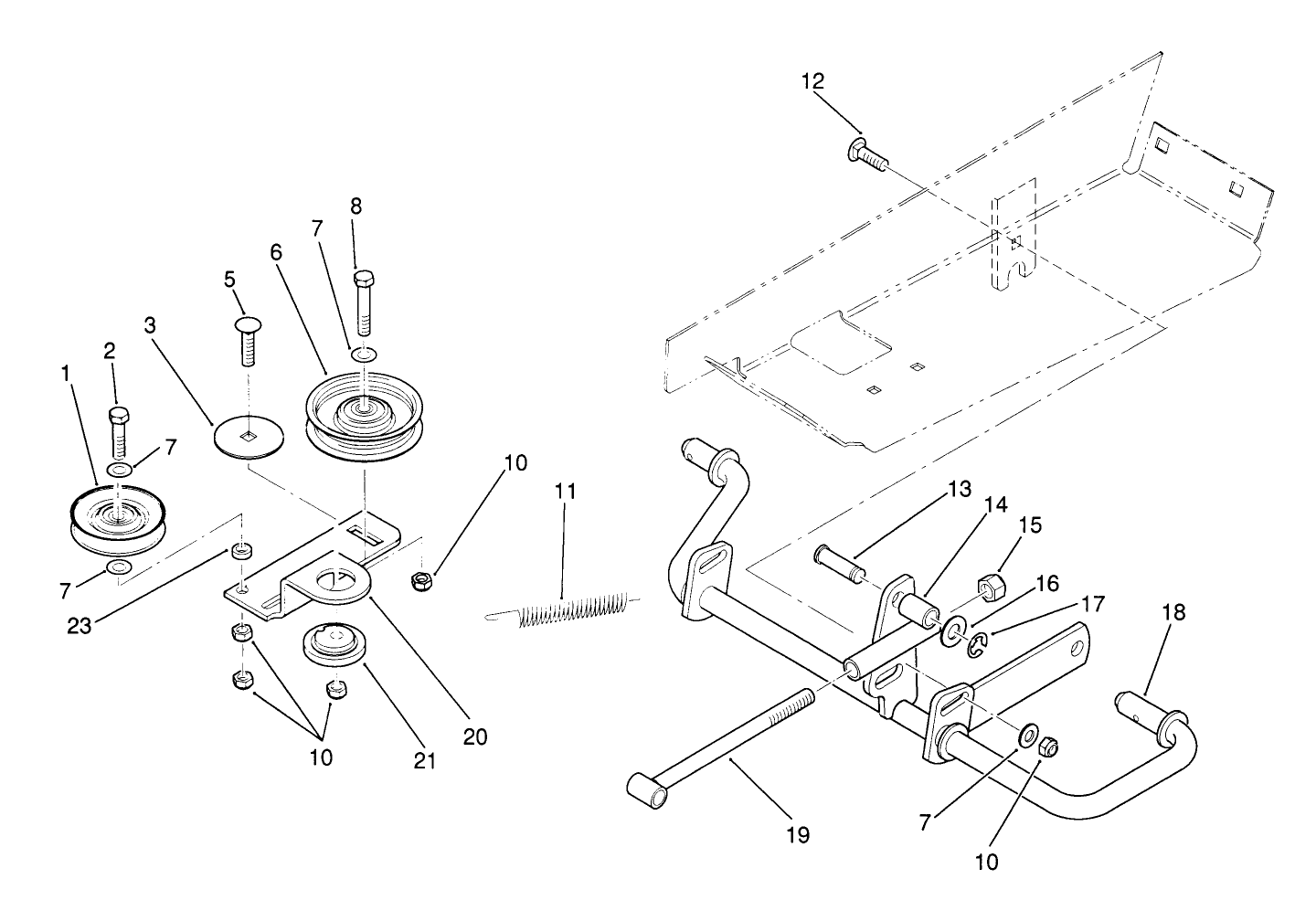 Idler And Pedal Shaft Assembly