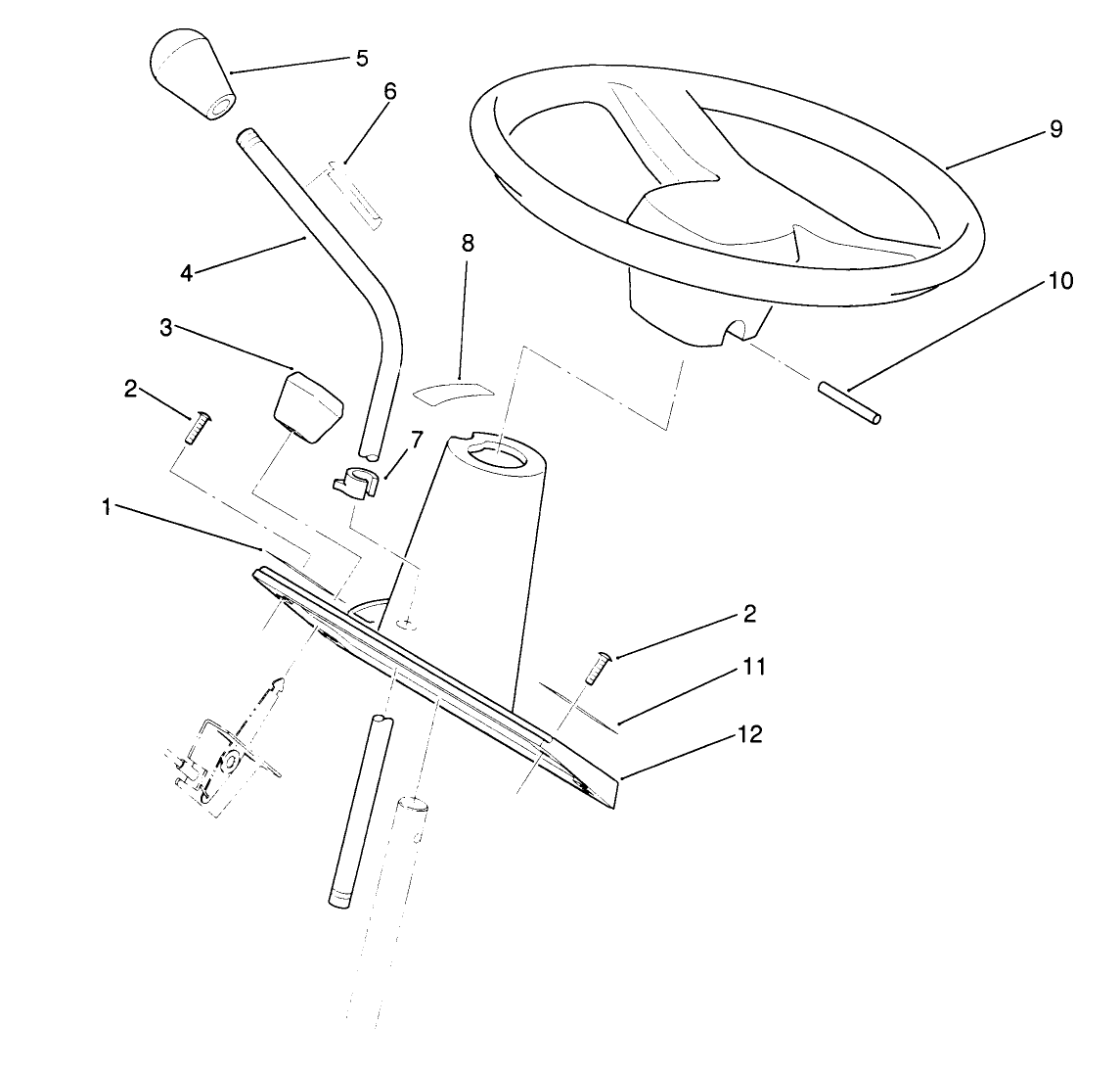 Steering Wheel And Console Assembly