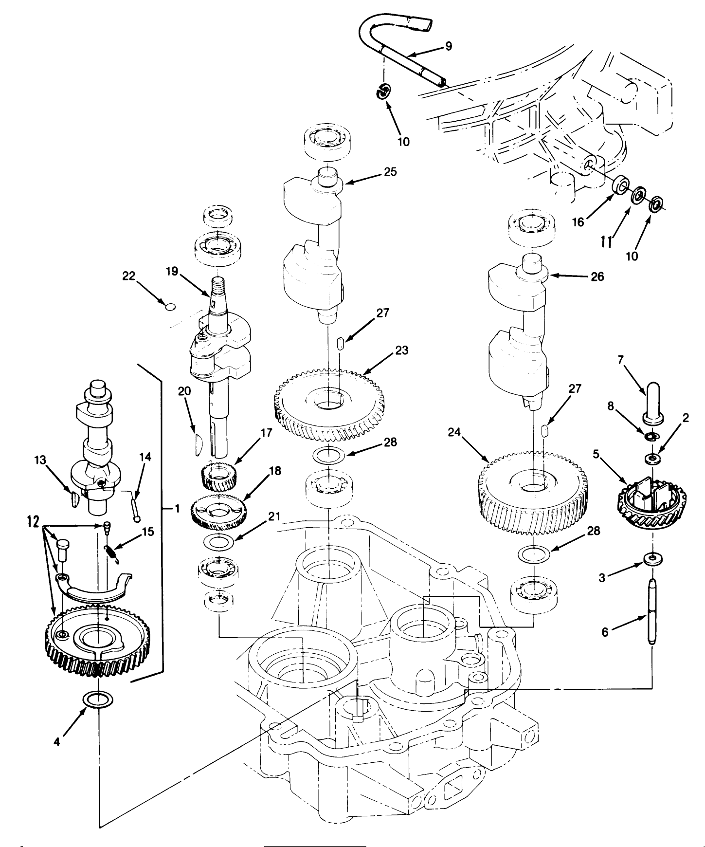 14hp Engine Crankshaft & Camshaft Assembly