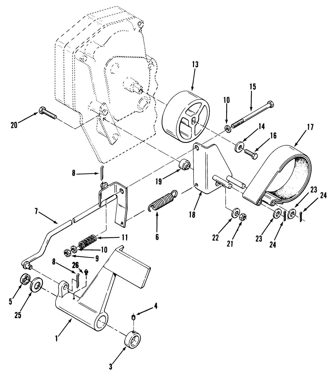Clutch, Brake And Speed Control Linkage - 520-H