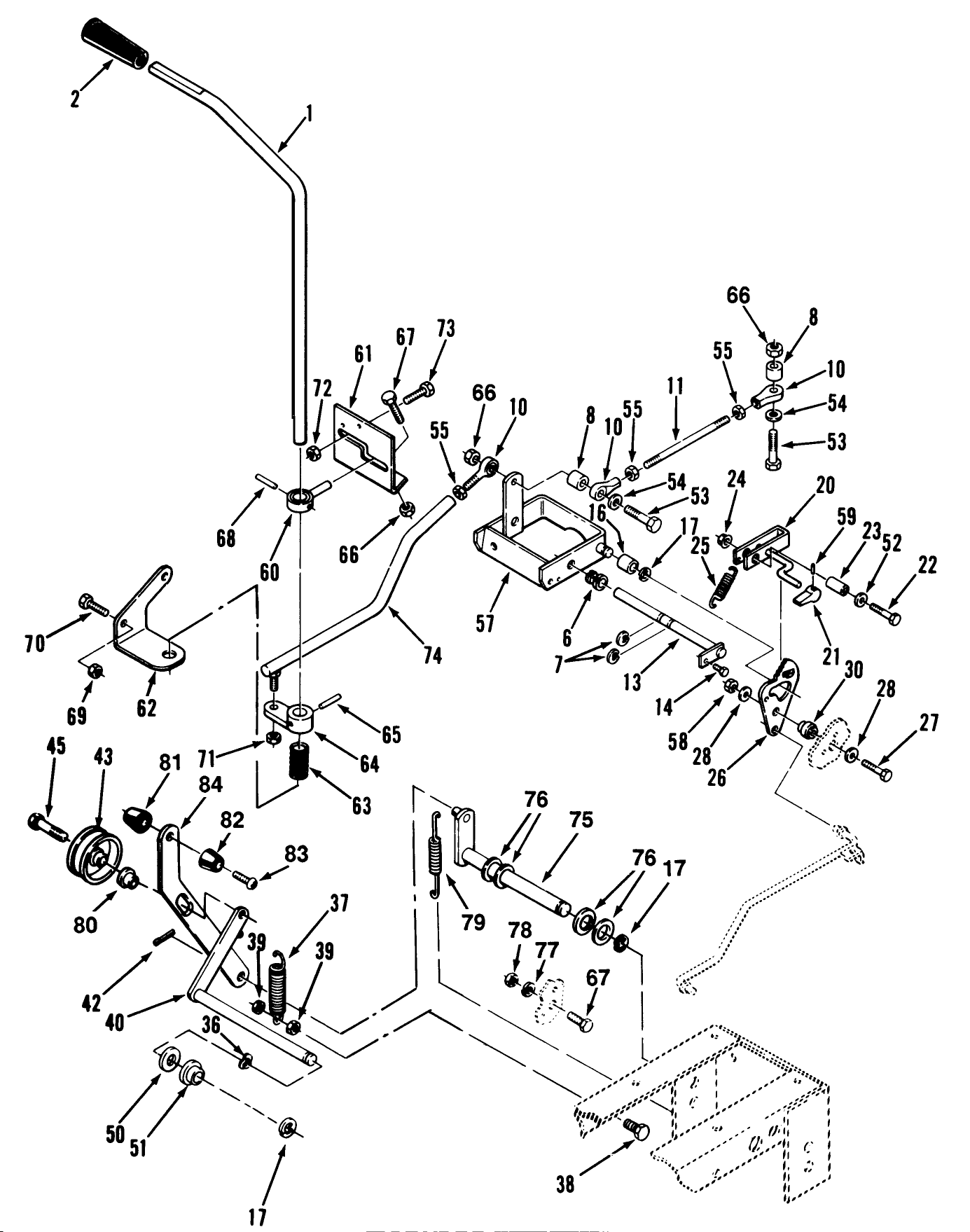 Clutch, Brake And Speed Control Linkage-312-H & 416-H
