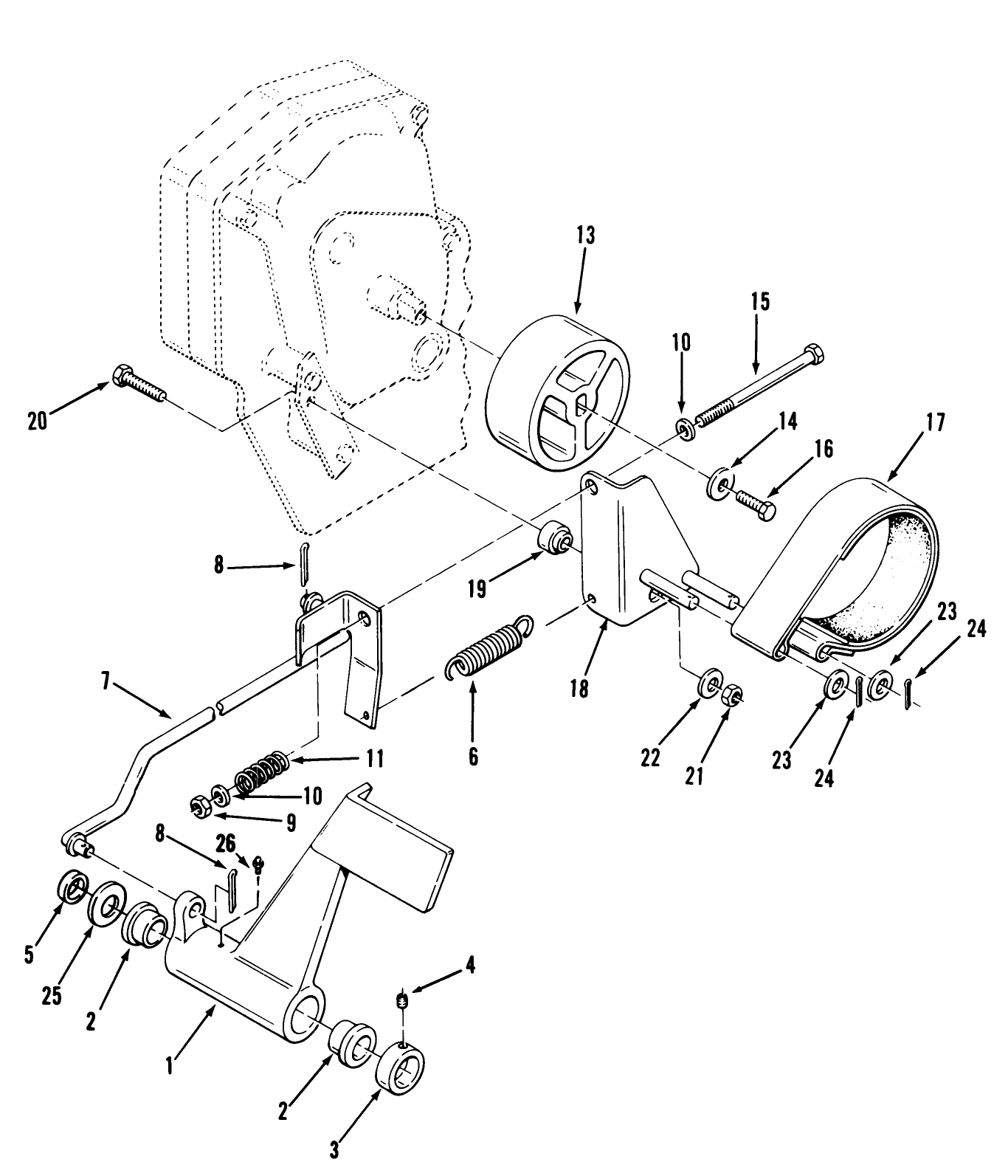 Clutch, Brake And Speed Control Linkage-312-H & 416-H