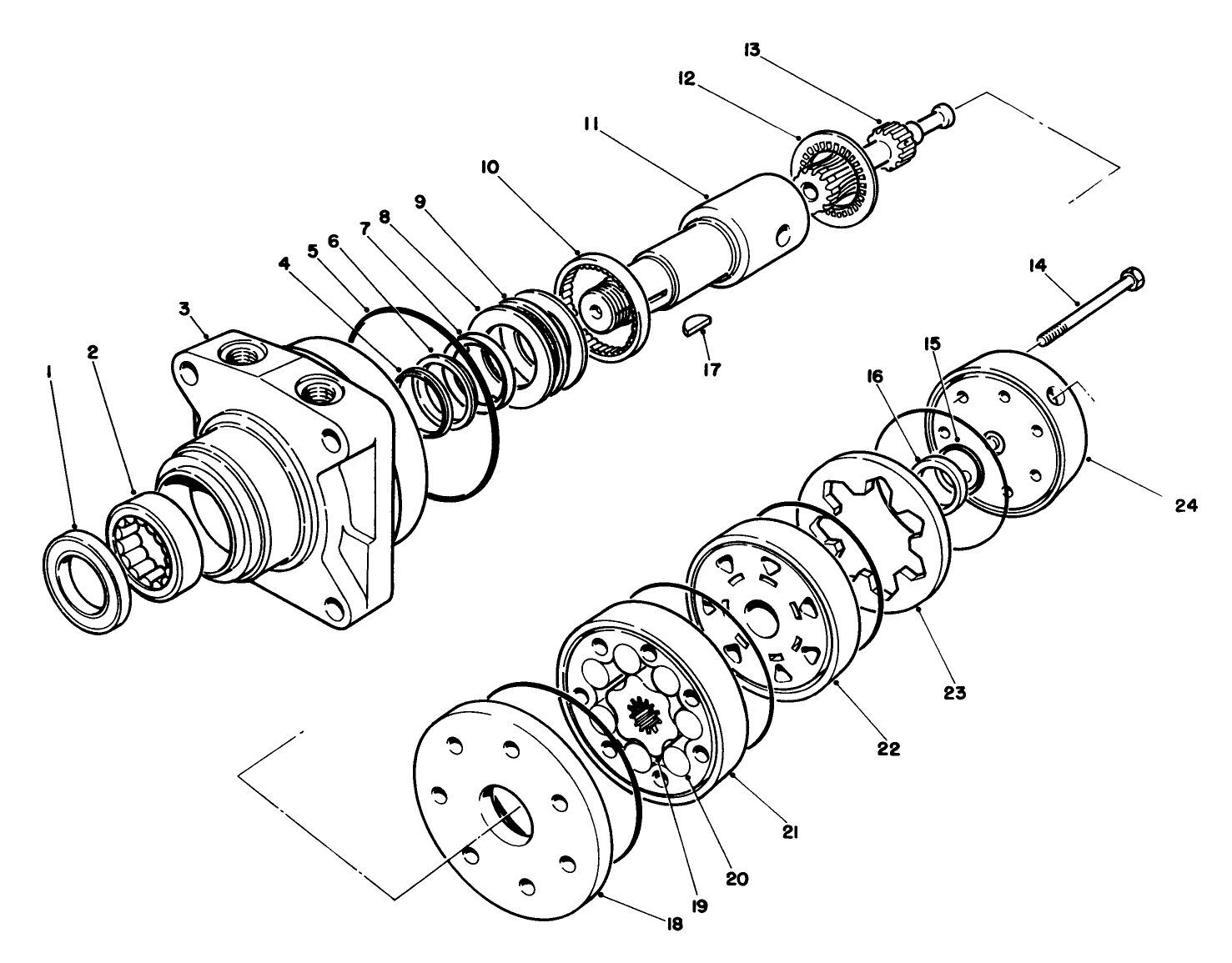 Hydraulic Drive Motor Left Rear No. 75-9831
