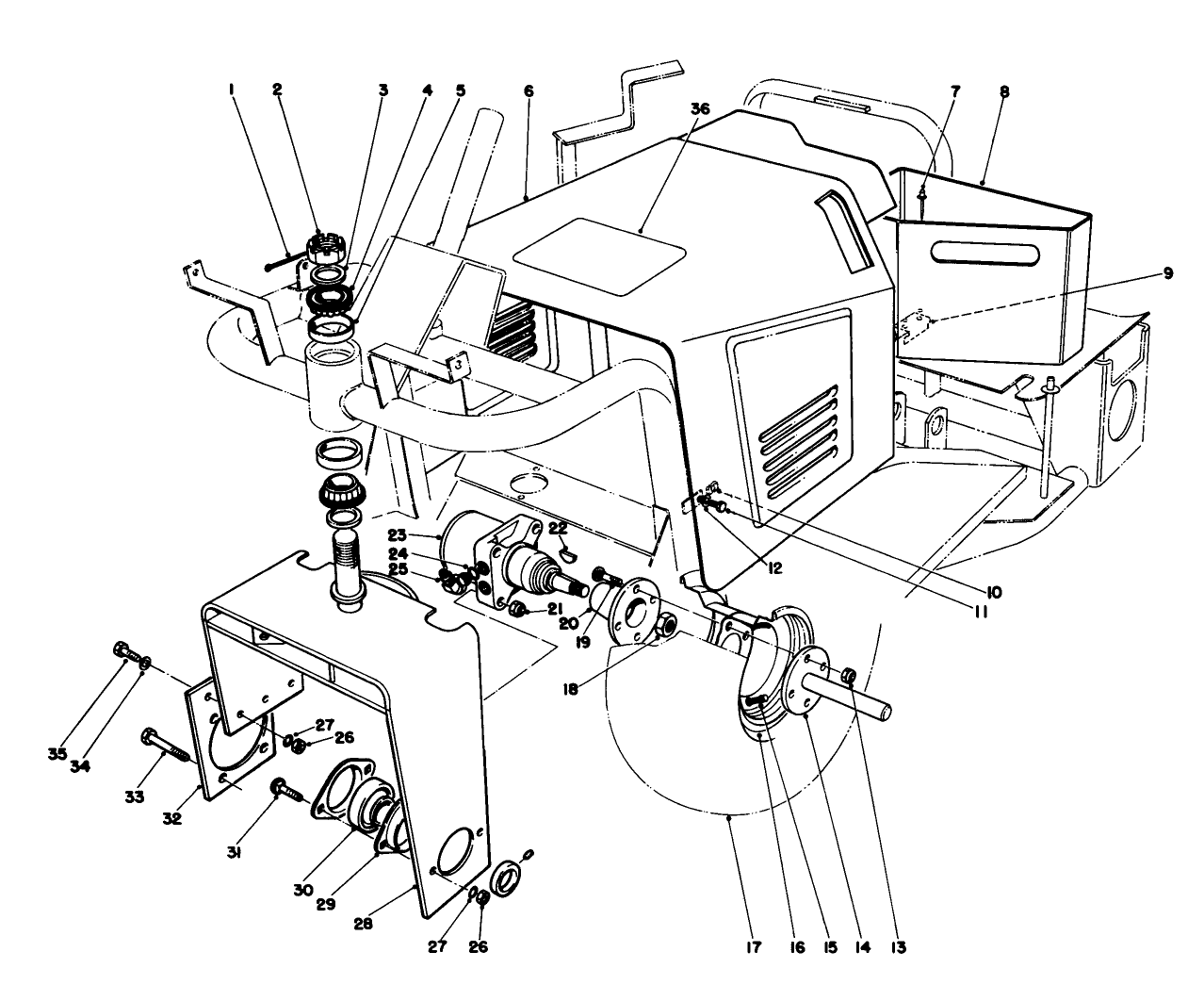 Front Steering Fork And Motor Assembly