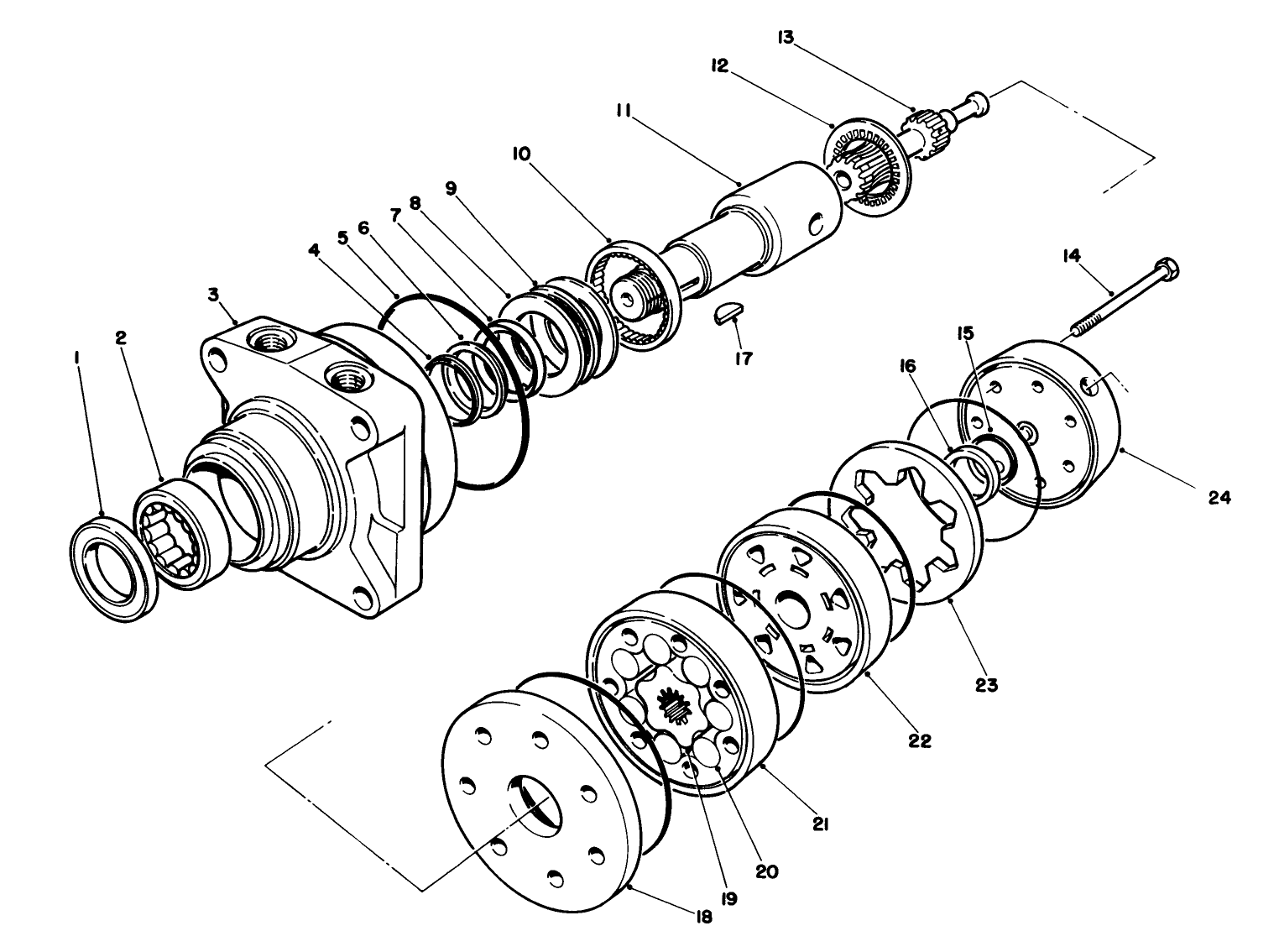 Hydraulic Drive Motor (front) No. 75-9830