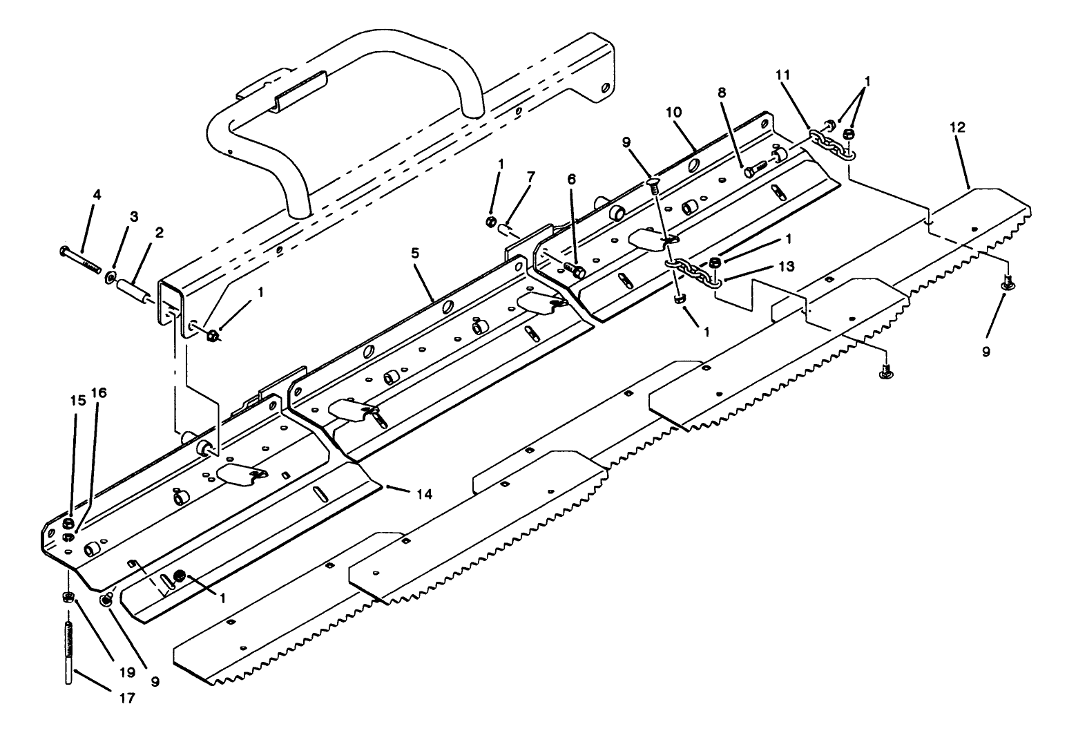 Tooth Rake Kit Model No. 08812 (optional) (cont.)