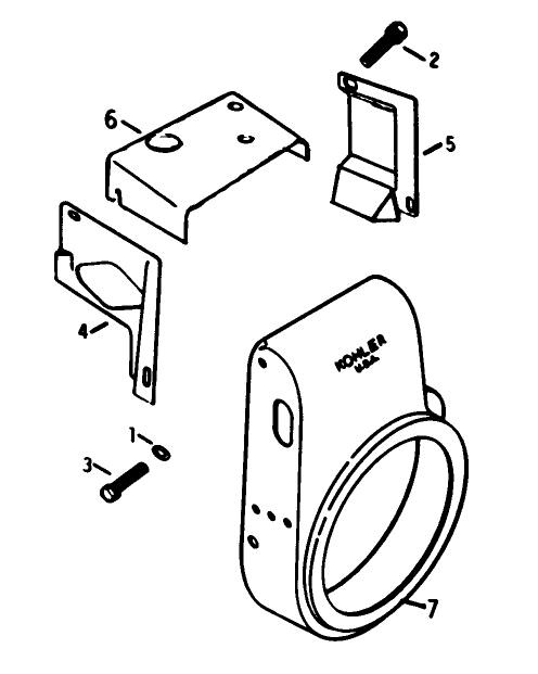Baffles Shroud-Engine Kohler Model No. K321s Spec. No. 60434