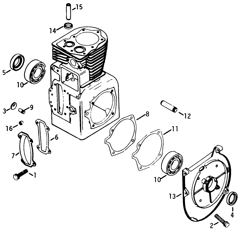 Crankcase-Engine Kohler Model No. K321s Spec. No. 60434
