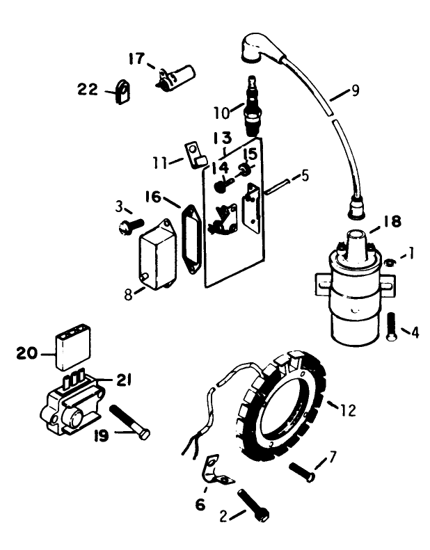 Ignition-Engine Kohler Model No. K321s Spec. No. 60434