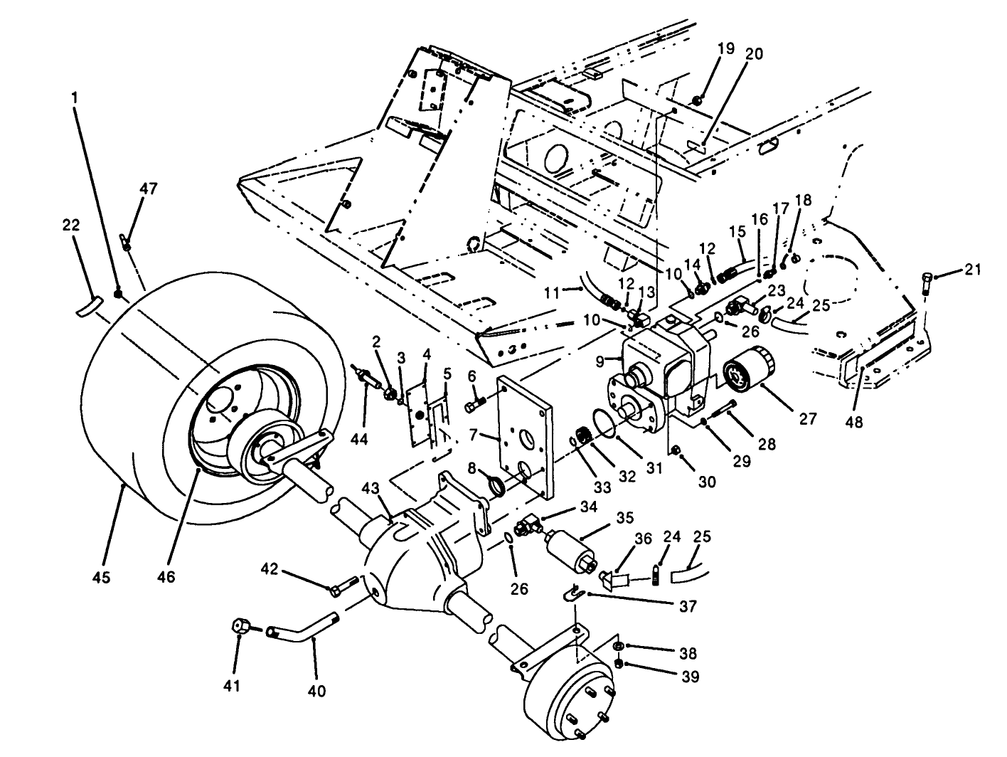 Front Axle & Transmission Assembly