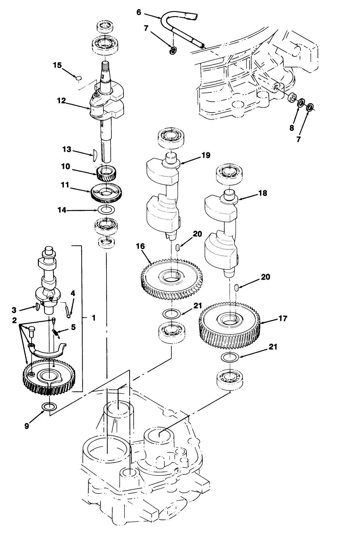 12hp Engine Crankshaft & Camshaft Assembly