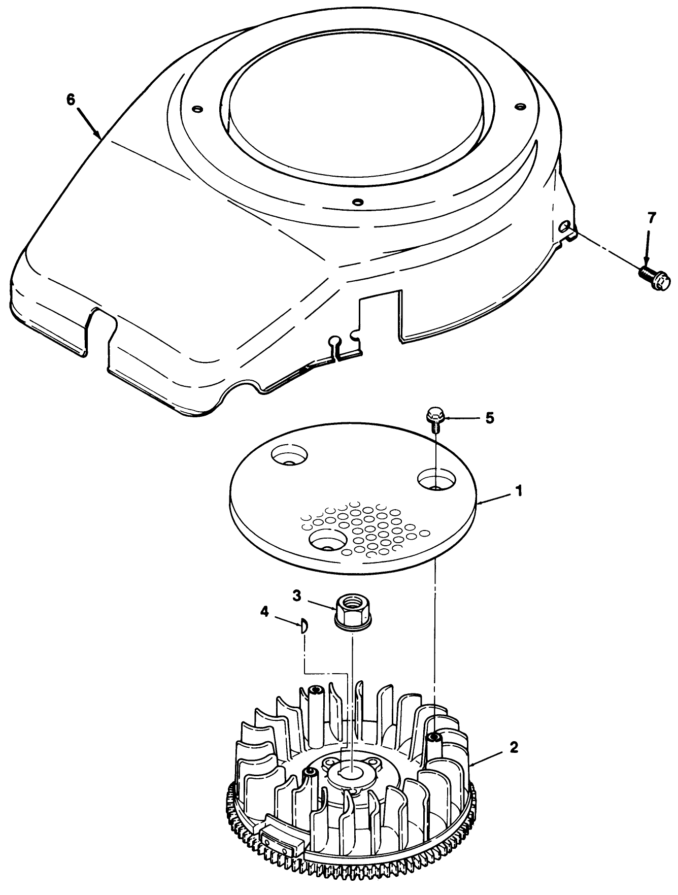12hp Engine Flywheel & Cover Assembly