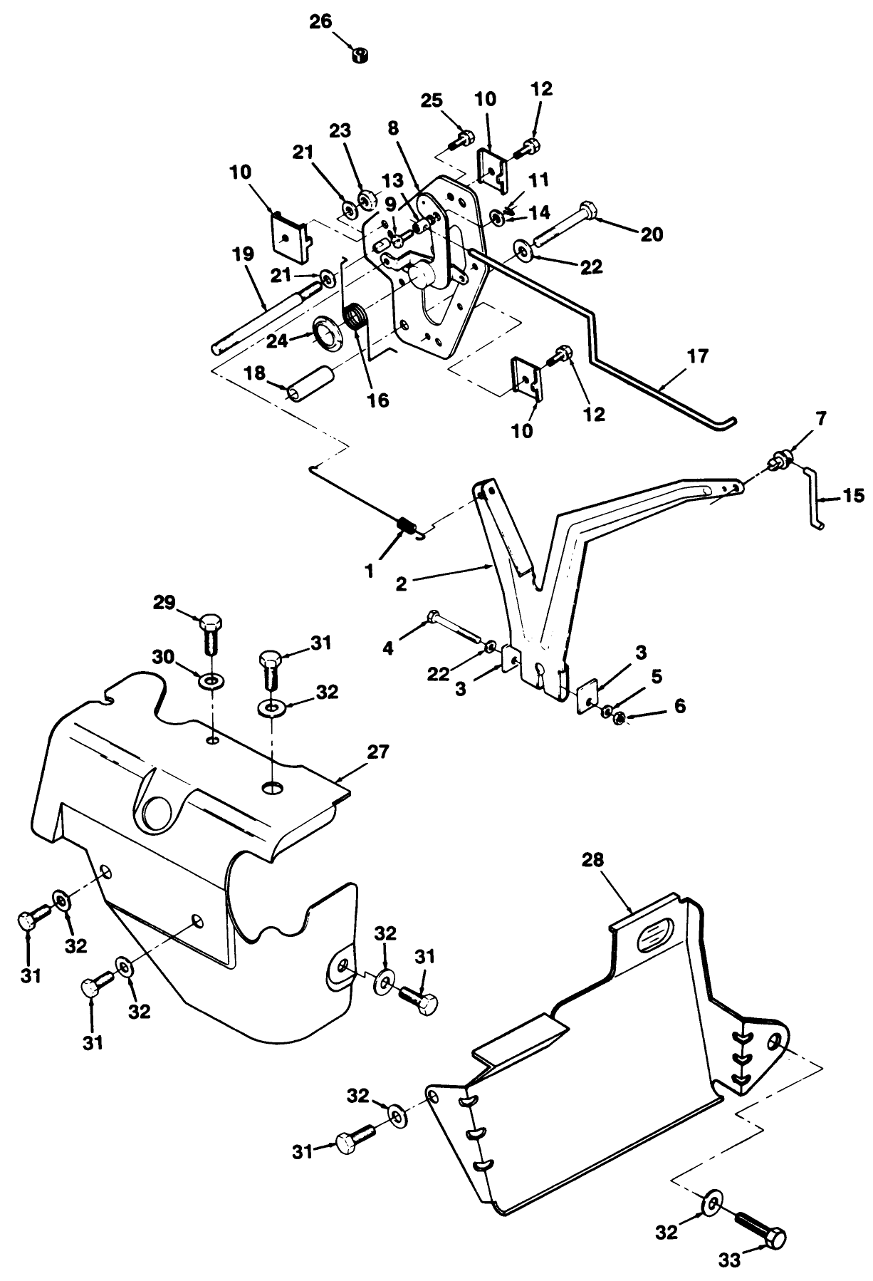 12hp Engine Governor Linkage And Cover Assembly