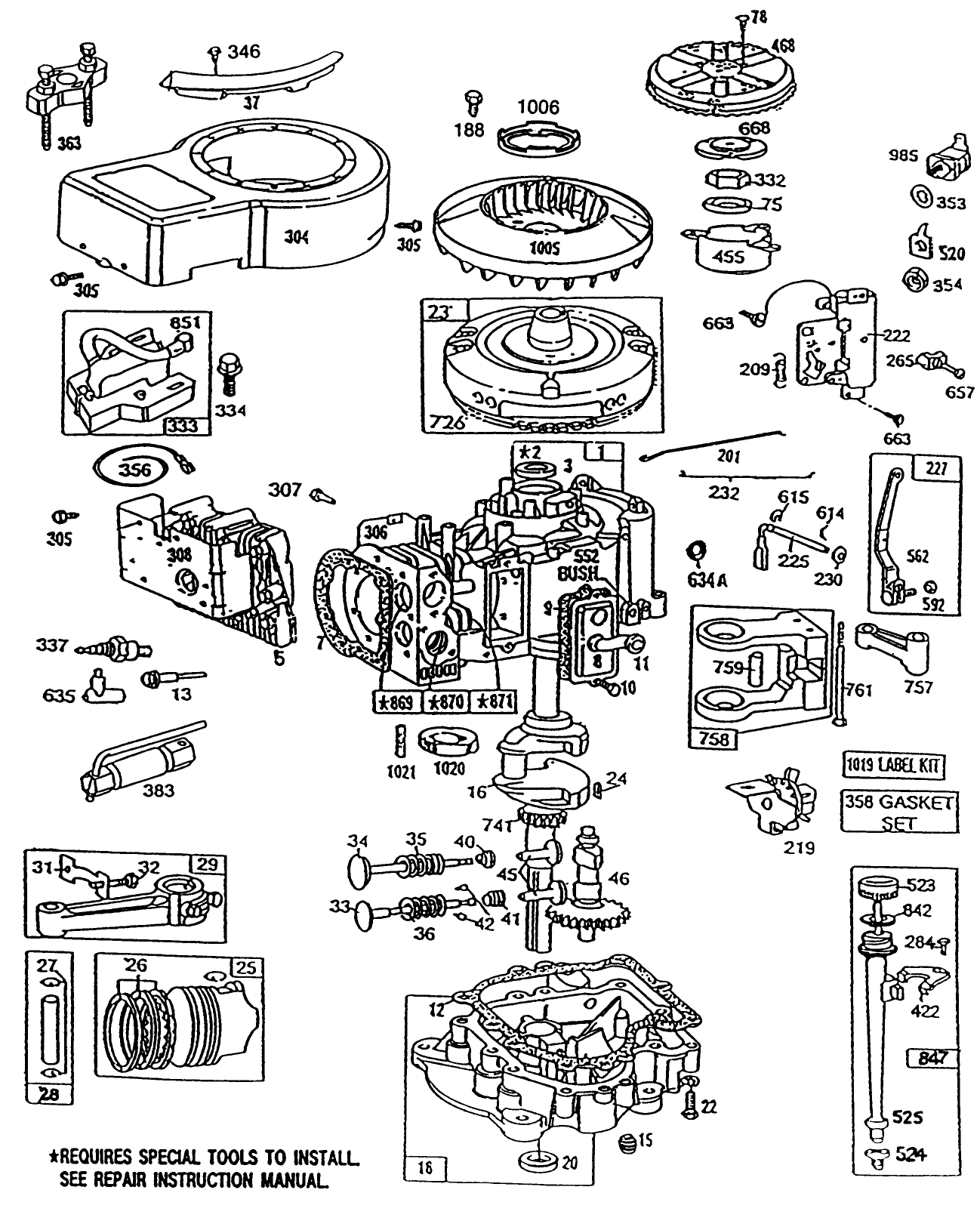 Engine Briggs And Stratton Model 281707-0226-01