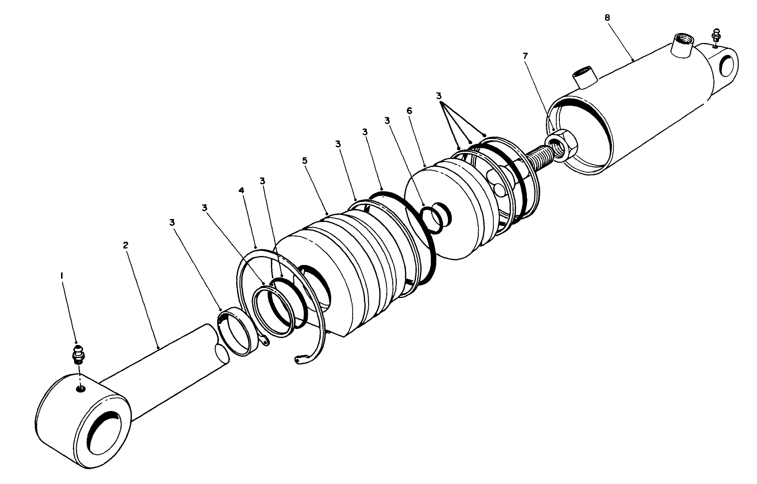 Hydraulic Lift Cylinder Assembly No. 62-4250 (2-1/2