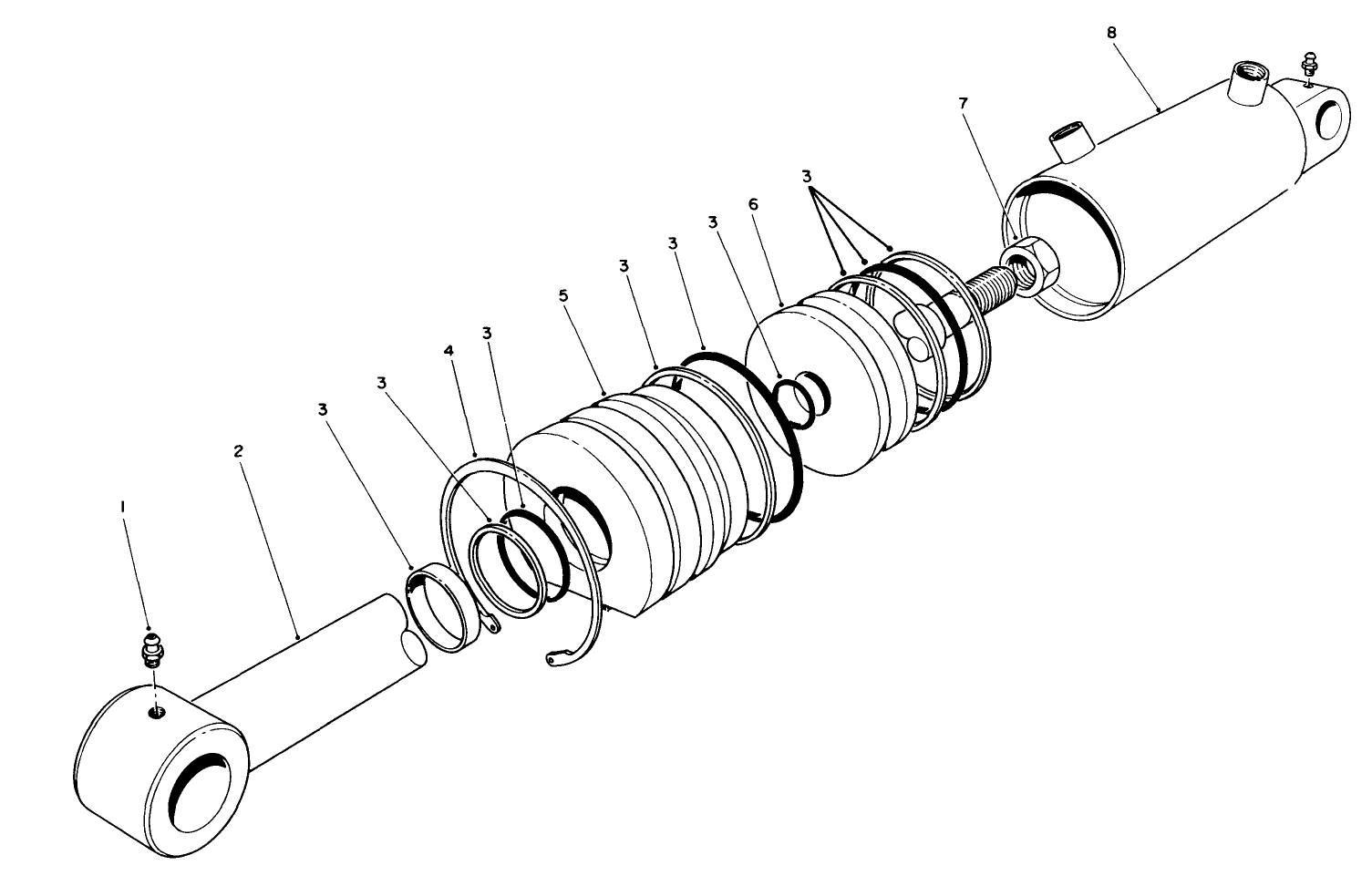 Hydraulic Llft Cylinder Assembly No. 66-1250 (3