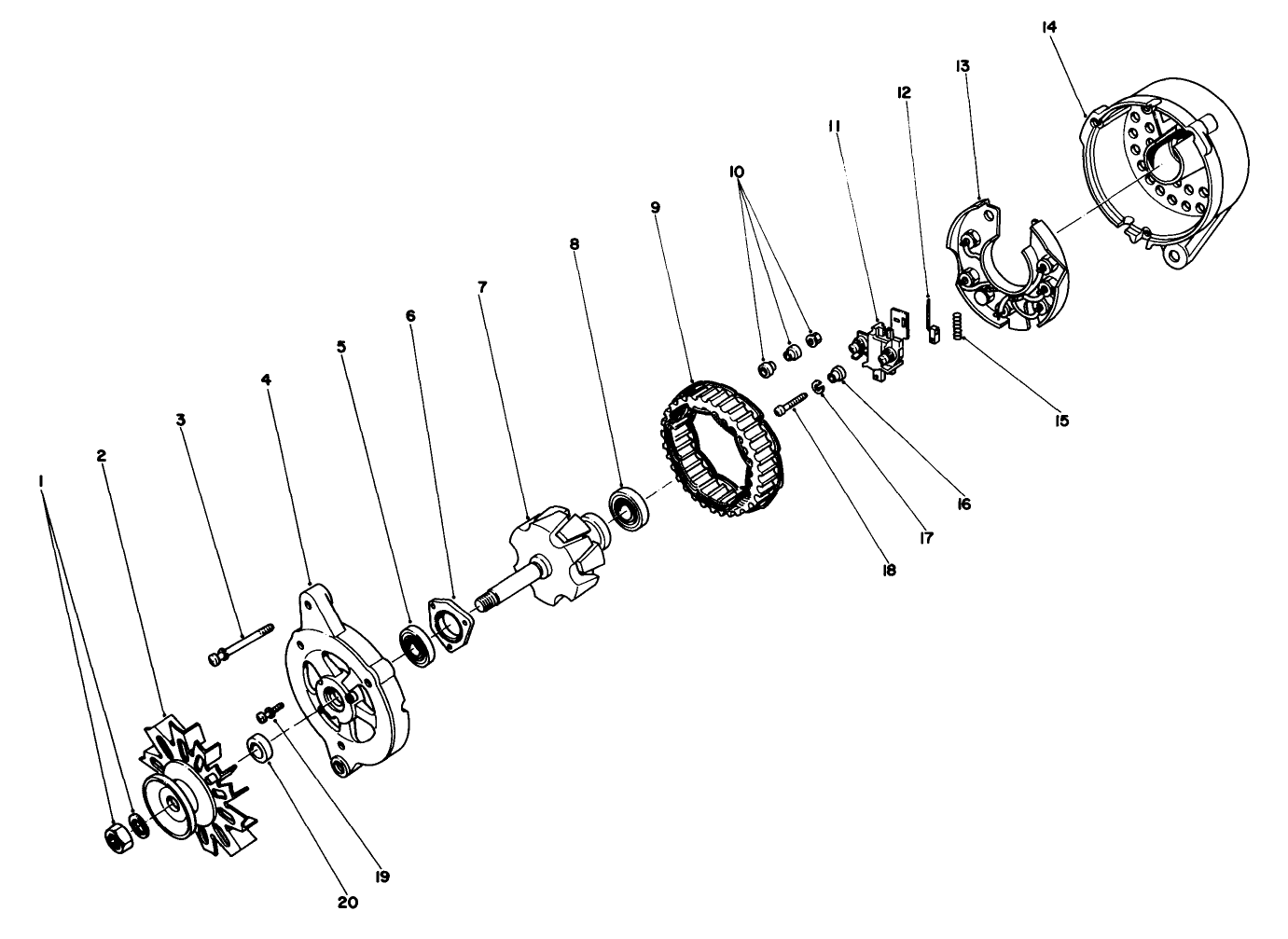 Alternator Assembly No. 43-0390