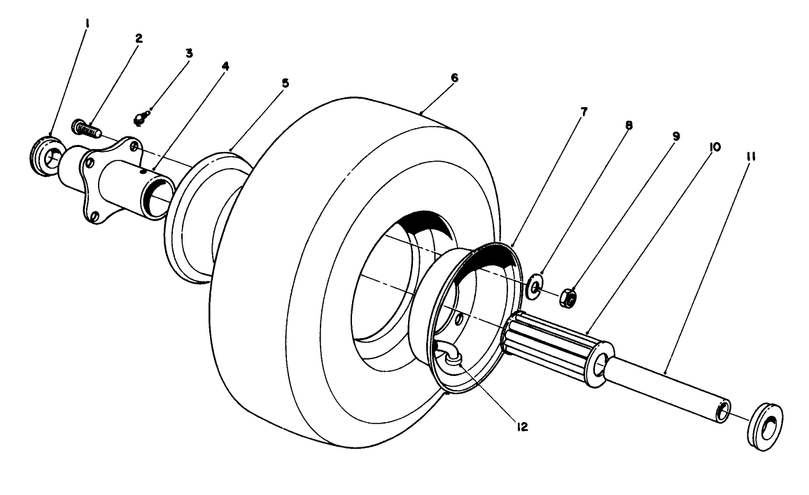 Cutting Unit Pneumatic Tire & Wheel Assembly No. 12-1509 (optional)