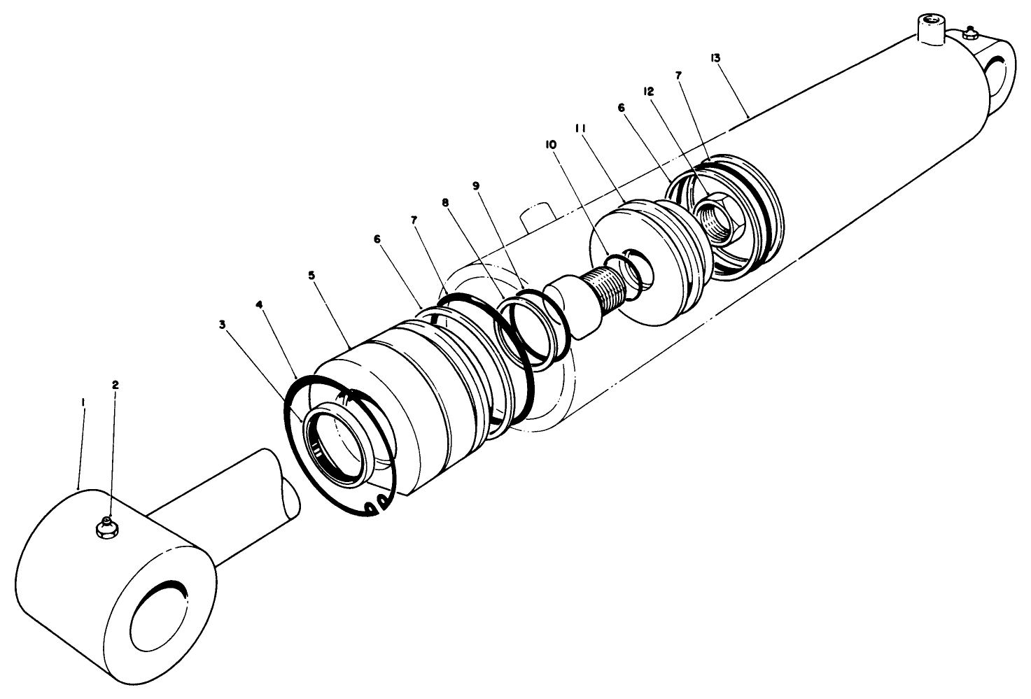 Hydraulic Llft Cylinder Assembly No. 62-4250 (2-1/2