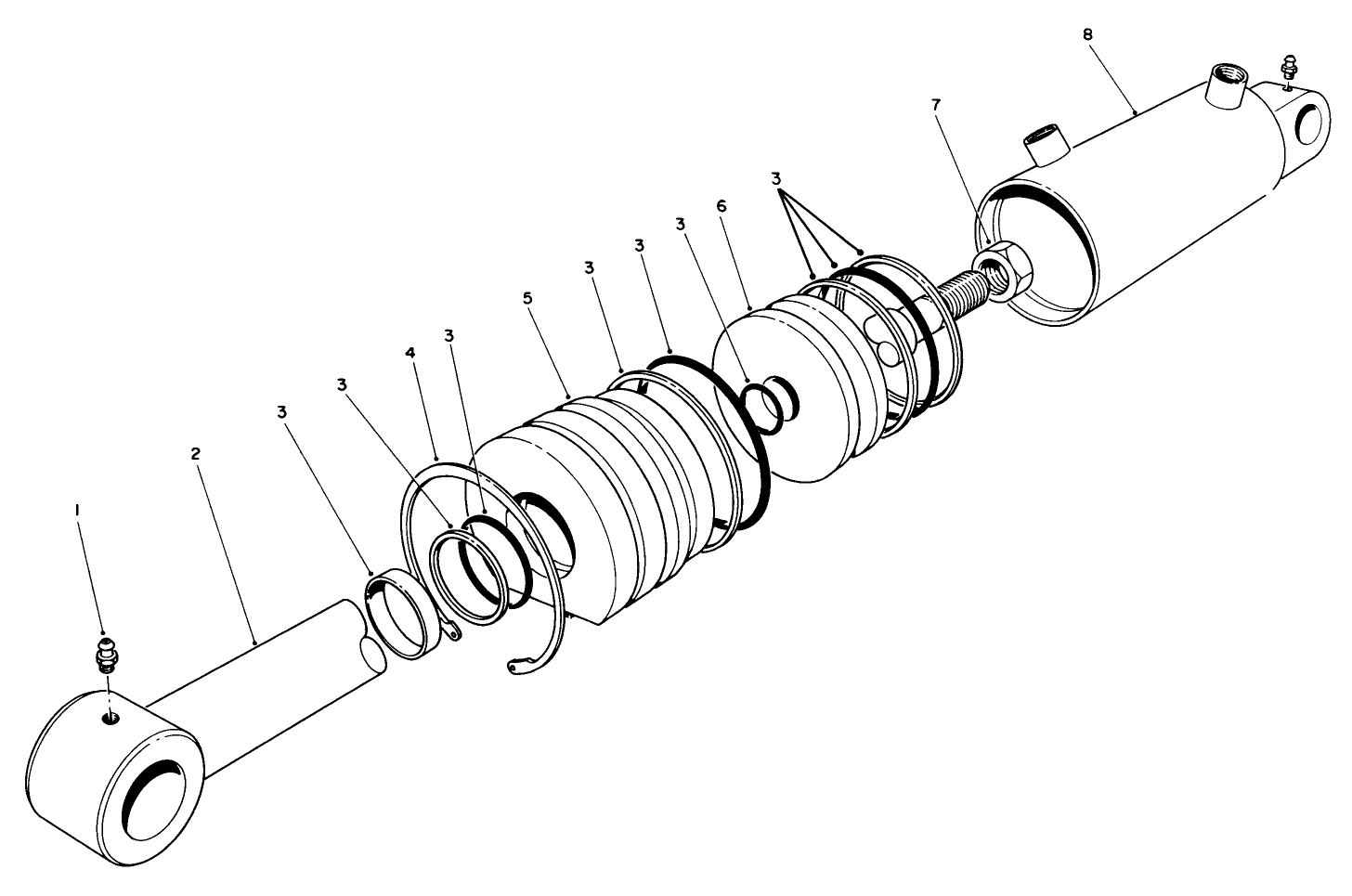 Hydraulic Lift Cylinder Assembly No. 66-1250 (3
