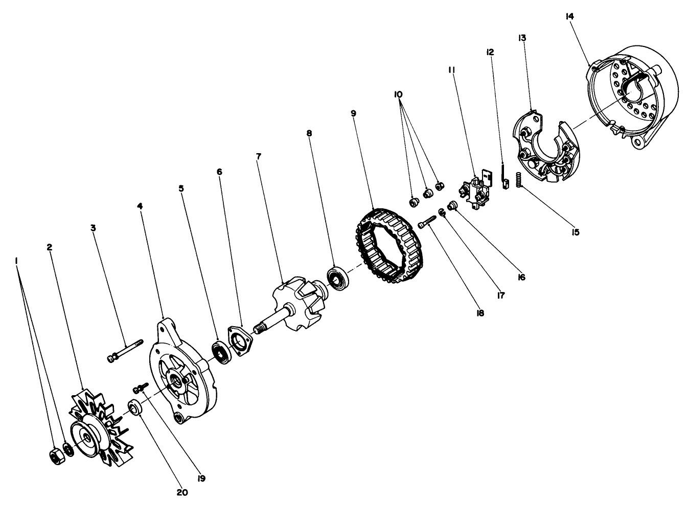Alternator Assembly No. 43-0390