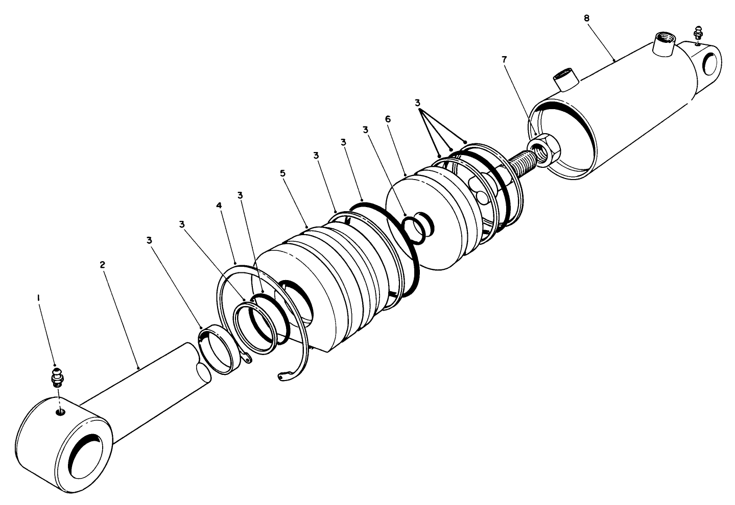 Hydraulic Lift Cylinder Assembly No. 66-1250 (3