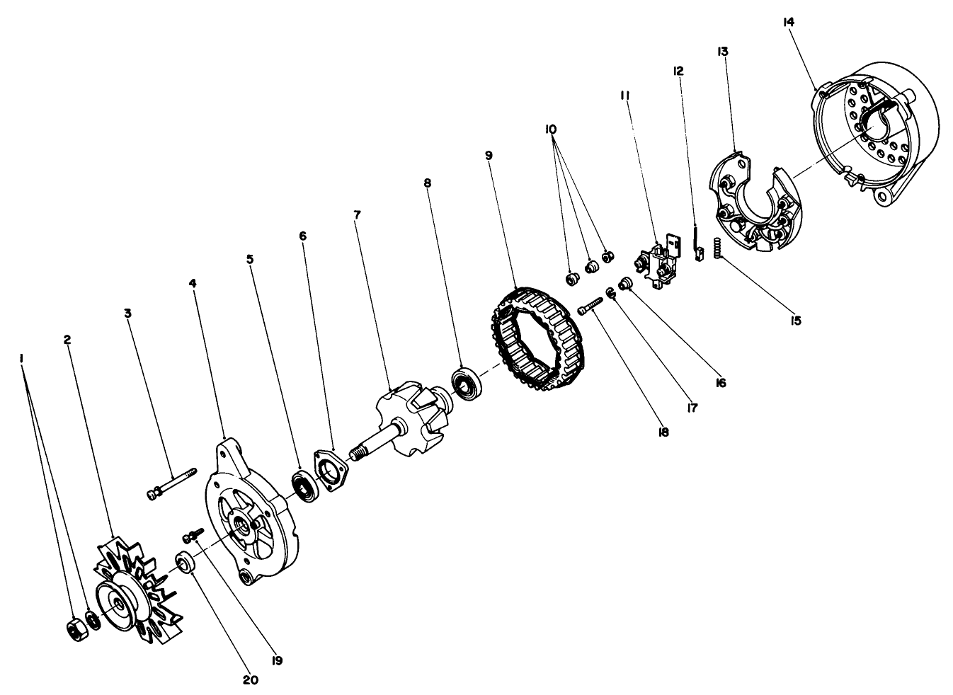 Alternator Assembly No. 43-0390