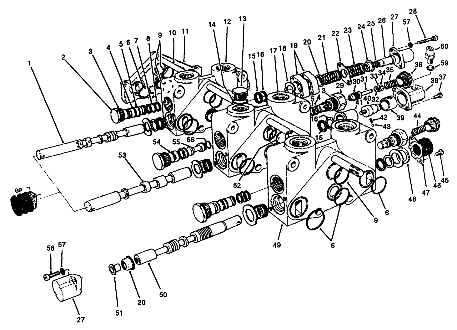 Control Valve Assembly No. 84-2201 (sections 3 Thru 5)(continued)