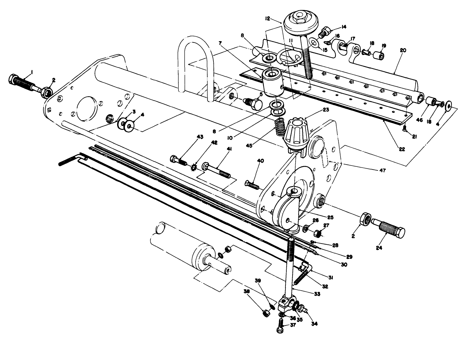 Bedbar & Scraper Comb Assembly For Cutting Unit Model No. 04450 & 04468