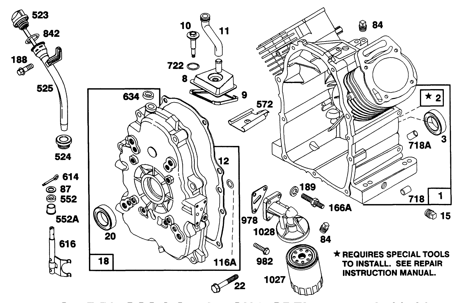Engine Briggs & Stratton Model 303447-0411-01