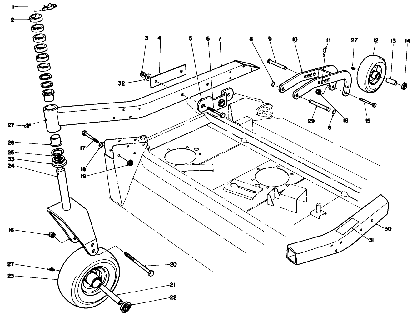 Center Deck Model No. 30592 Carrier Frame Assembly