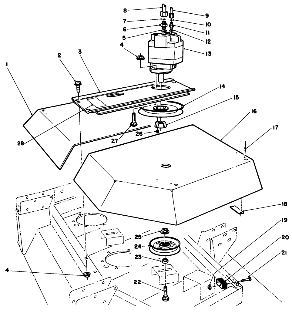 Wing Deck Model No. 30591 L.h. & 30593 R.h. Drive Assembly