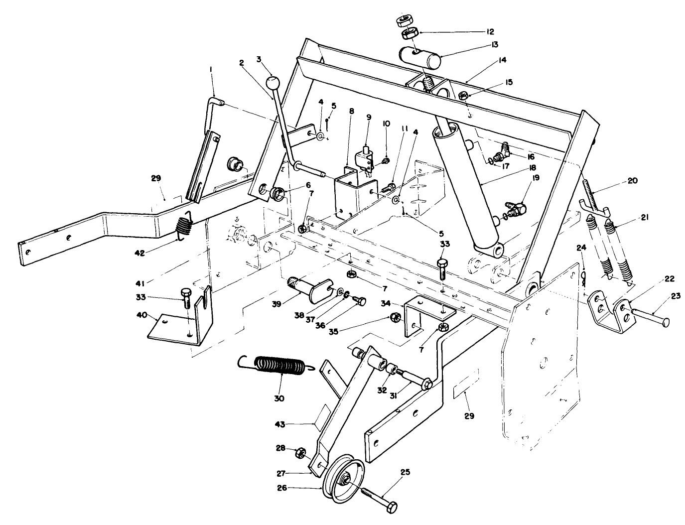 Parking Brake & Lift Frame Assembly