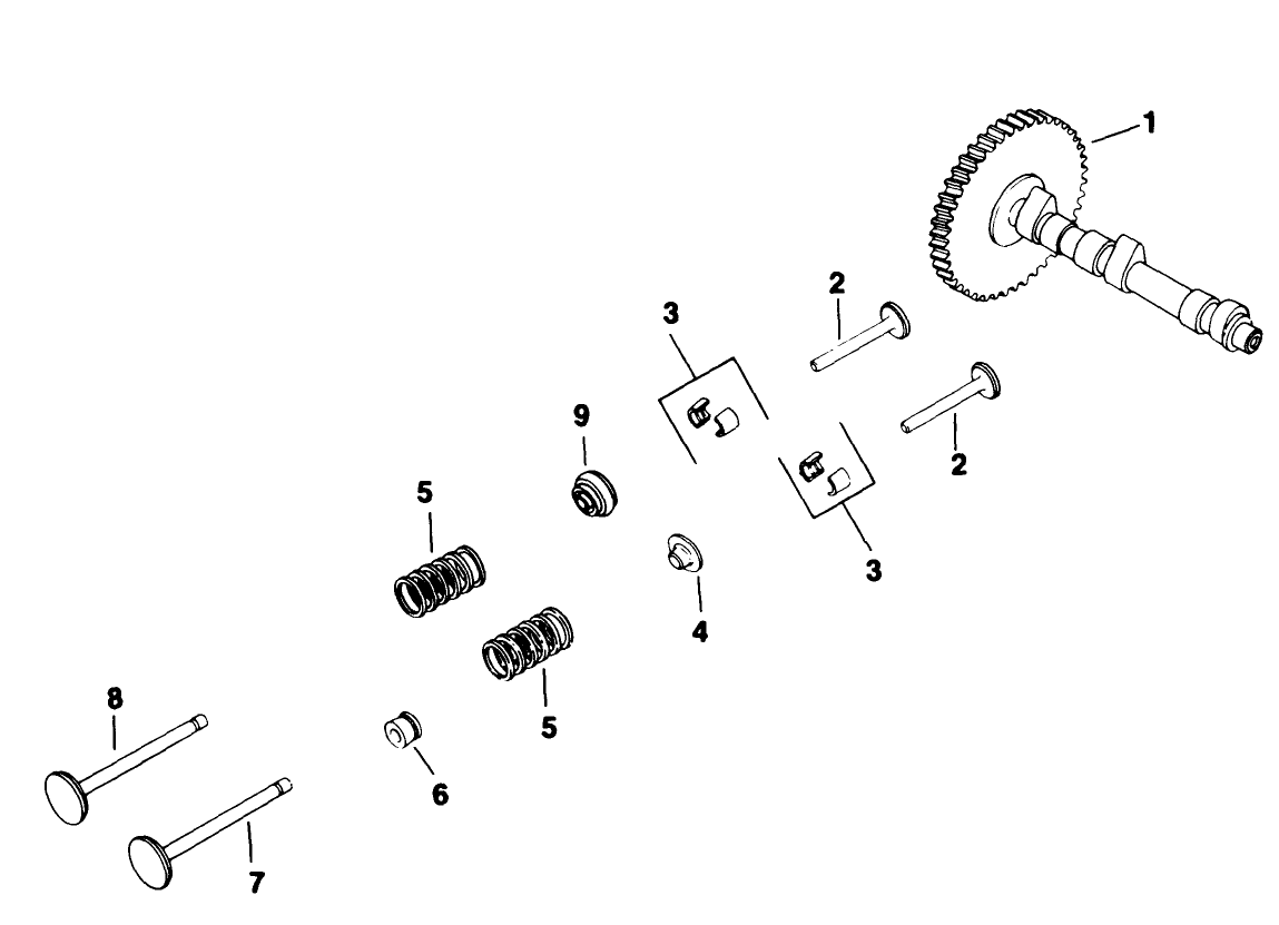 Camshaft And Valves-Engine Kohler Model No. M18qs-24657 (continued)