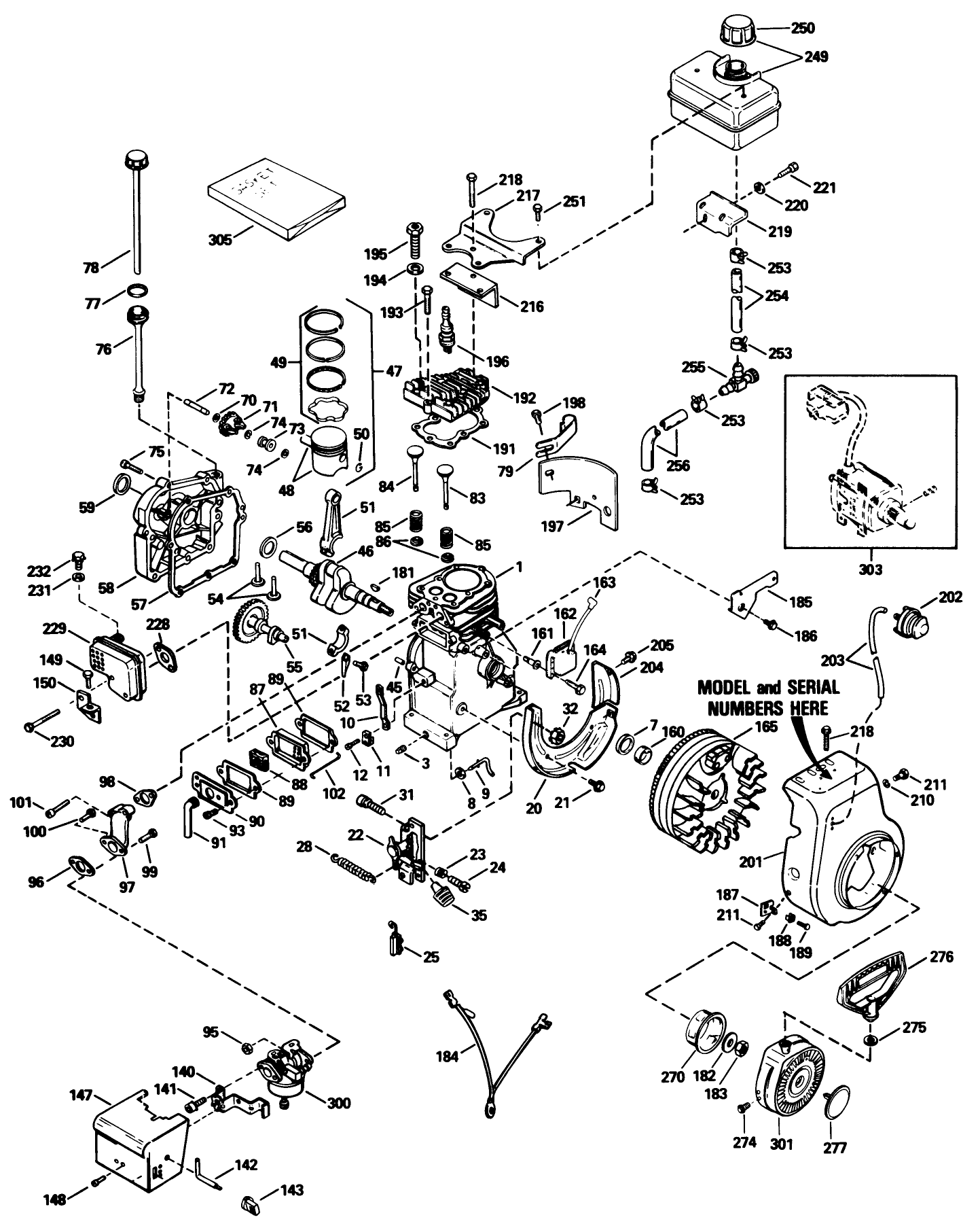 Engine Tecumseh Model Hs50-67259k