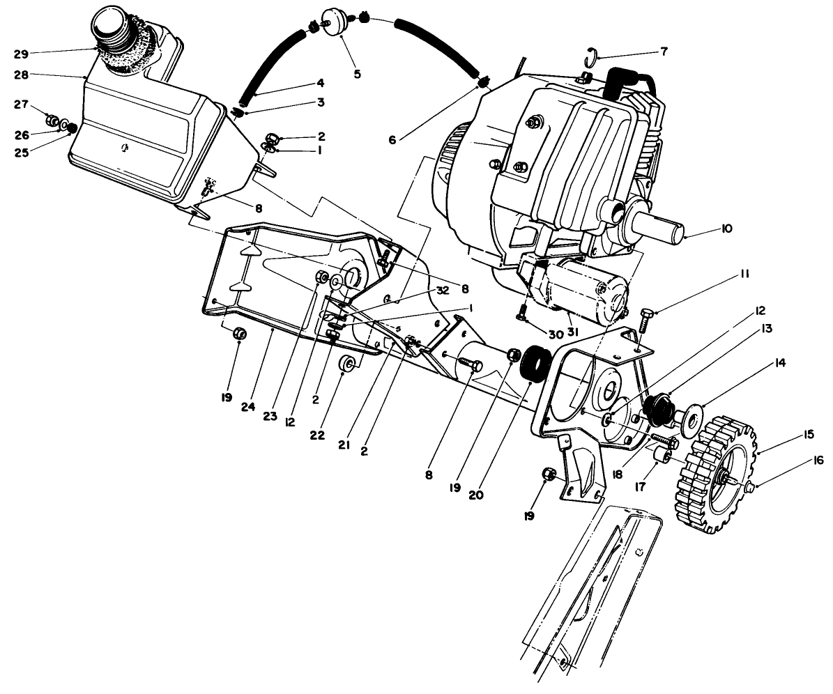 Engine & Main Frame Assembly