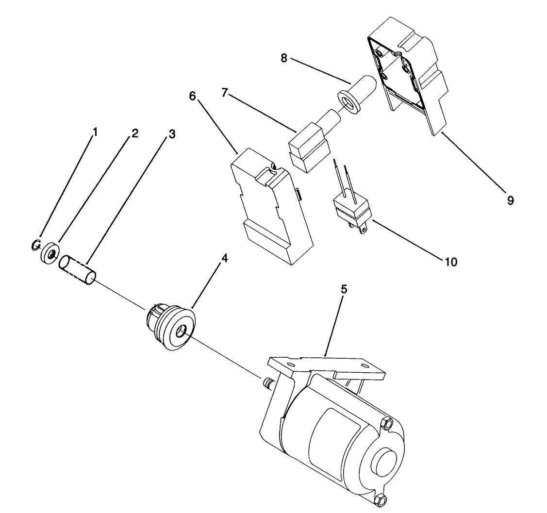 Starter Motor & Switch Housing Assembly