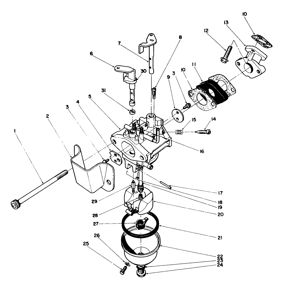 Carburetor Assembly (engine Model No. 47pm1-5)
