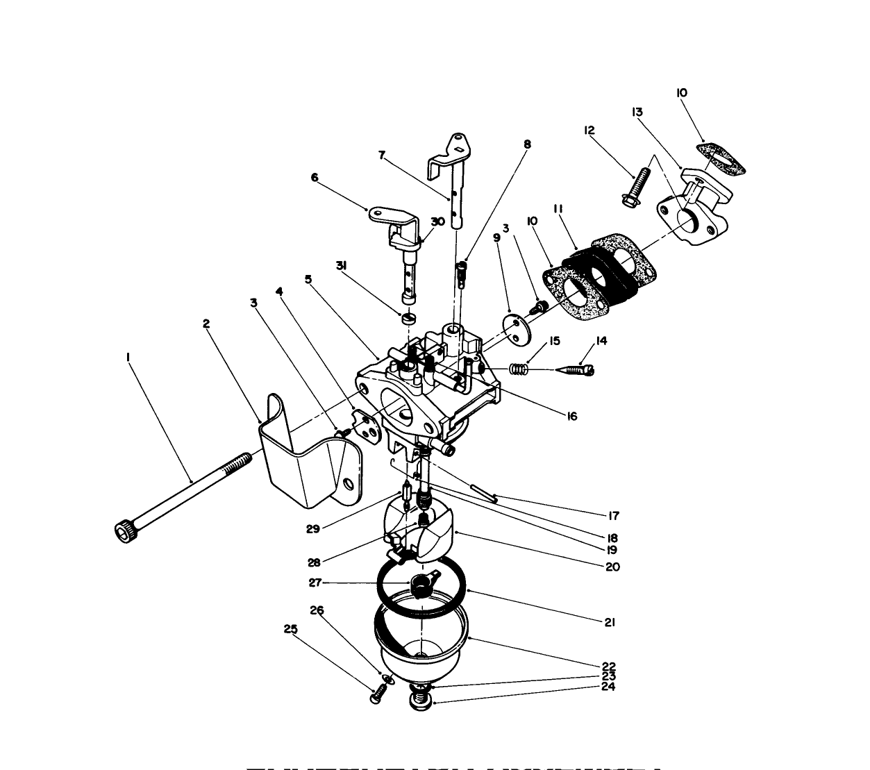 Carburetor Assembly (engine Model No. 47pm1-4)