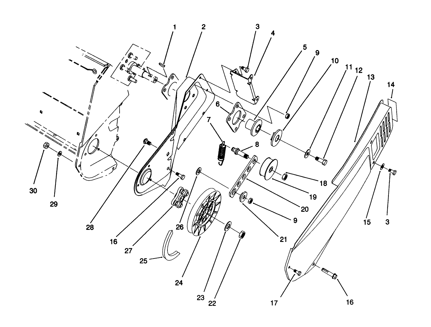 Pulley and Belt Cover Assembly