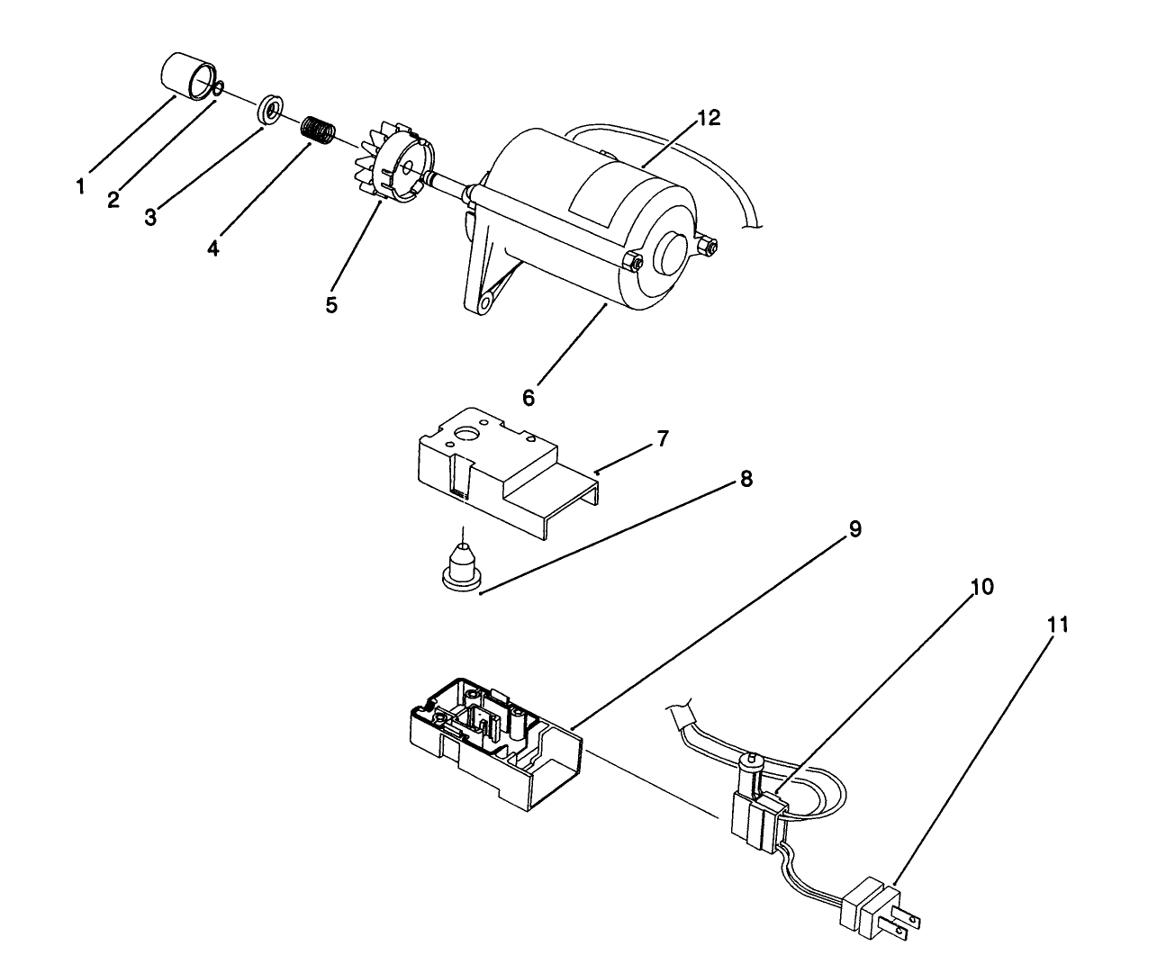 Starter Motor Assembly (model No. 38176 Only)