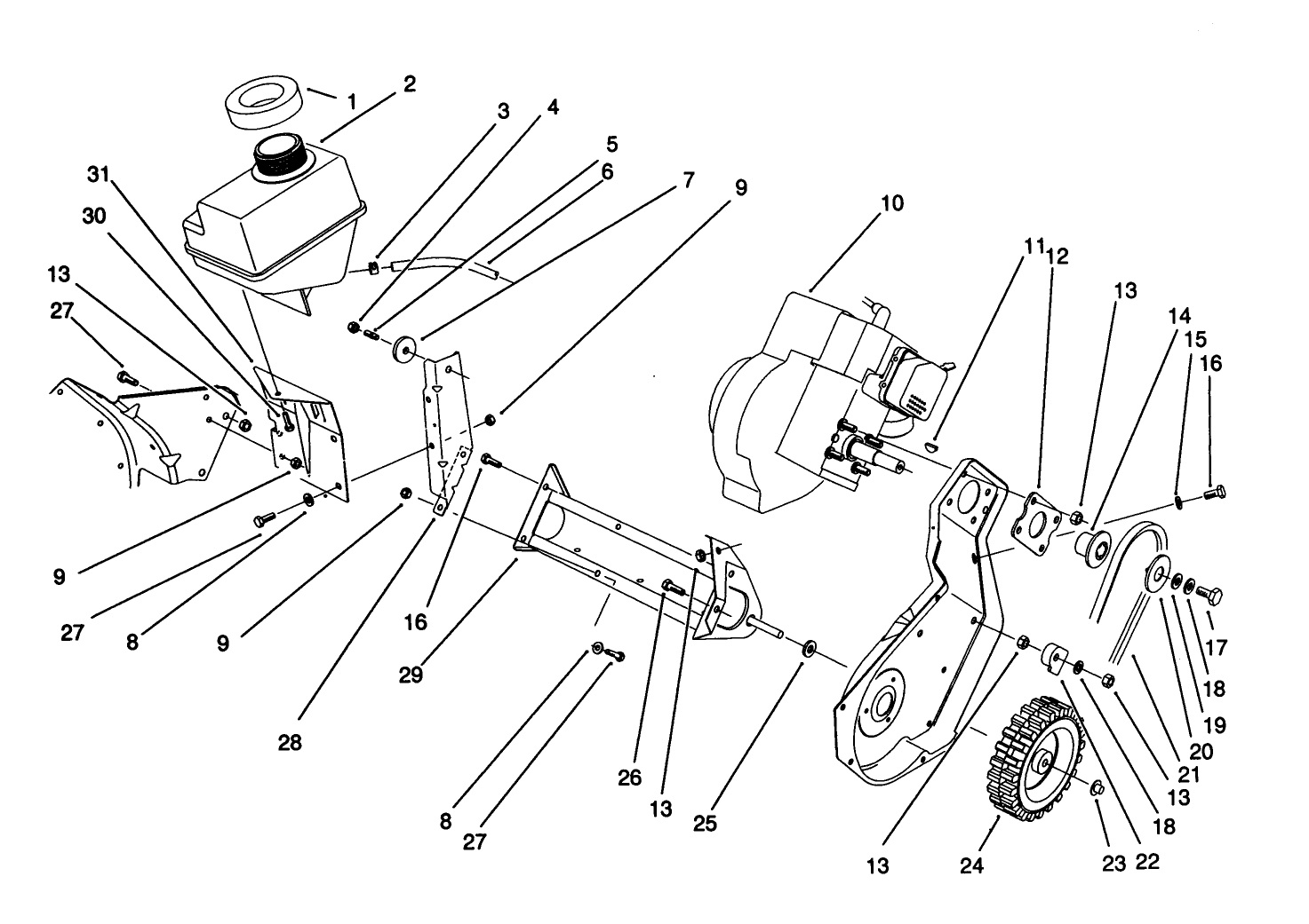 Engine and Frame Assembly