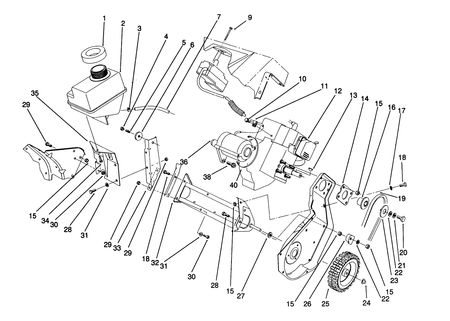 Engine and Frame Assembly