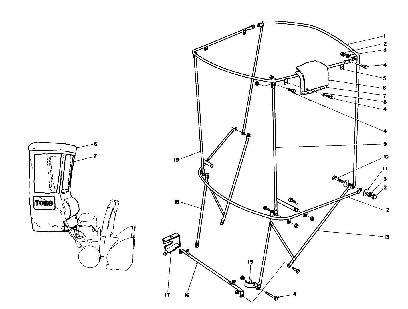 Snow Cab Assembly No. 68-9500 (optional)
