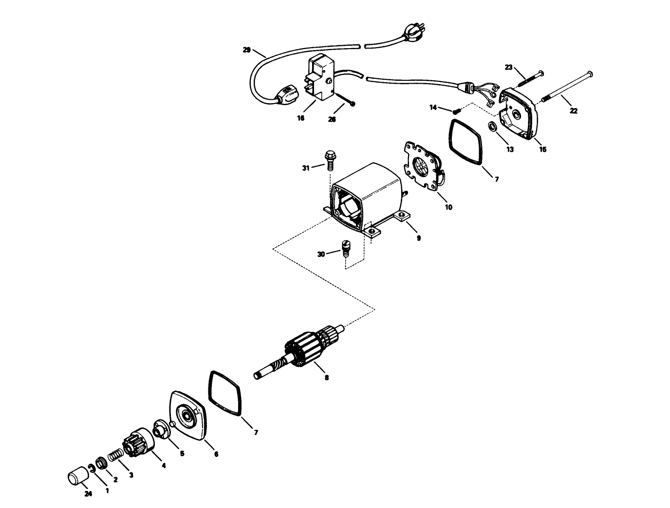 Electric Starter Motor Kit No. 37-4810 (optional)