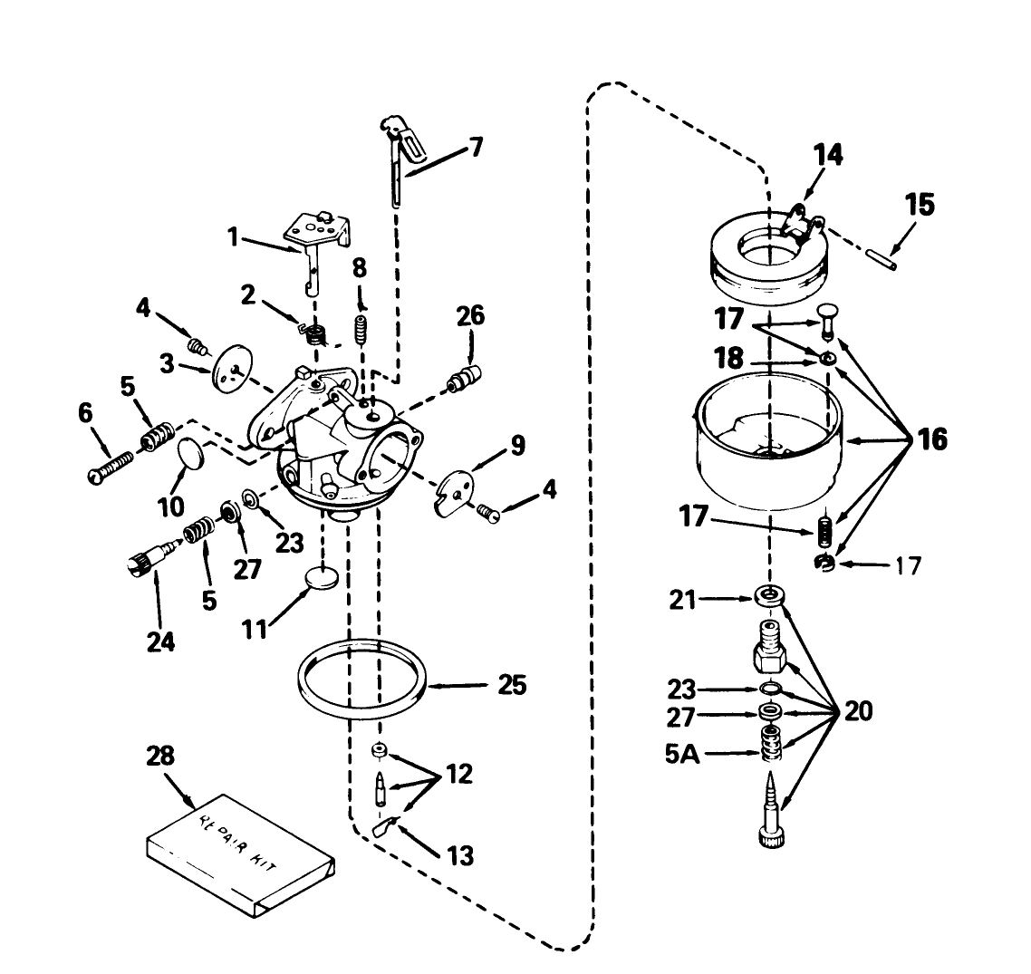 Carburetor Tecumseh No. 632334a