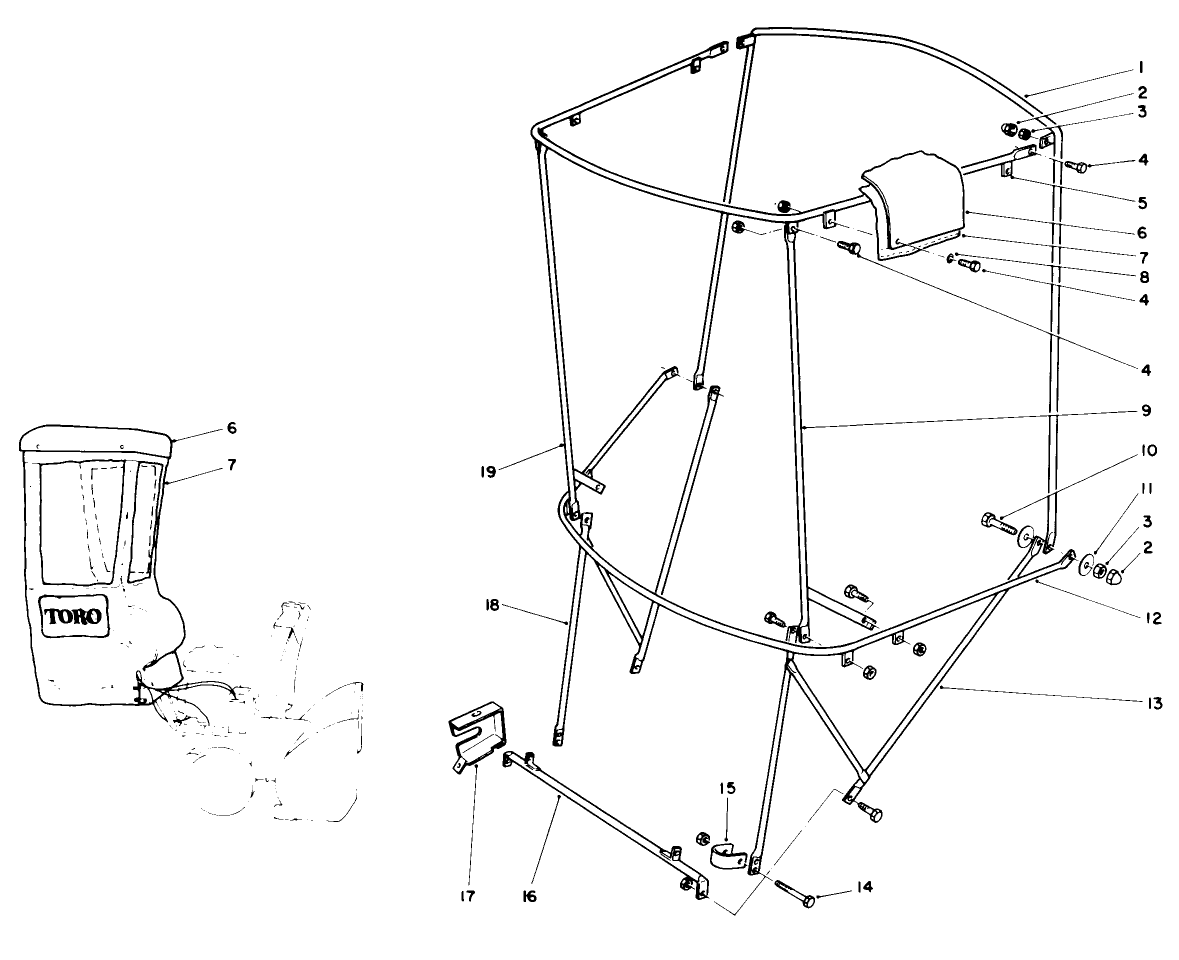 Snow Cab Assembly No. 68-9500 (optional)