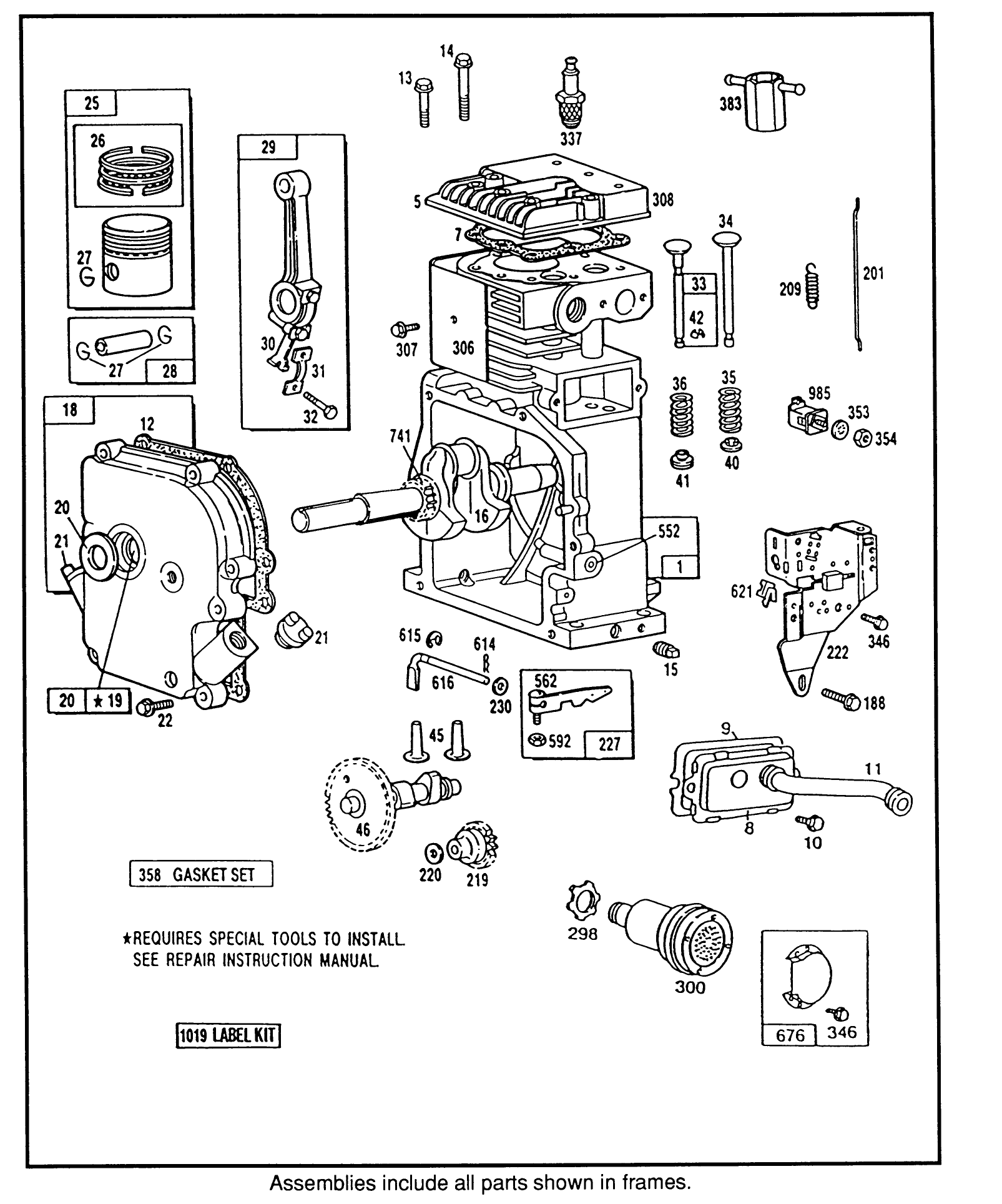Engine Briggs & Stratton Model 190406 Type 3104-01