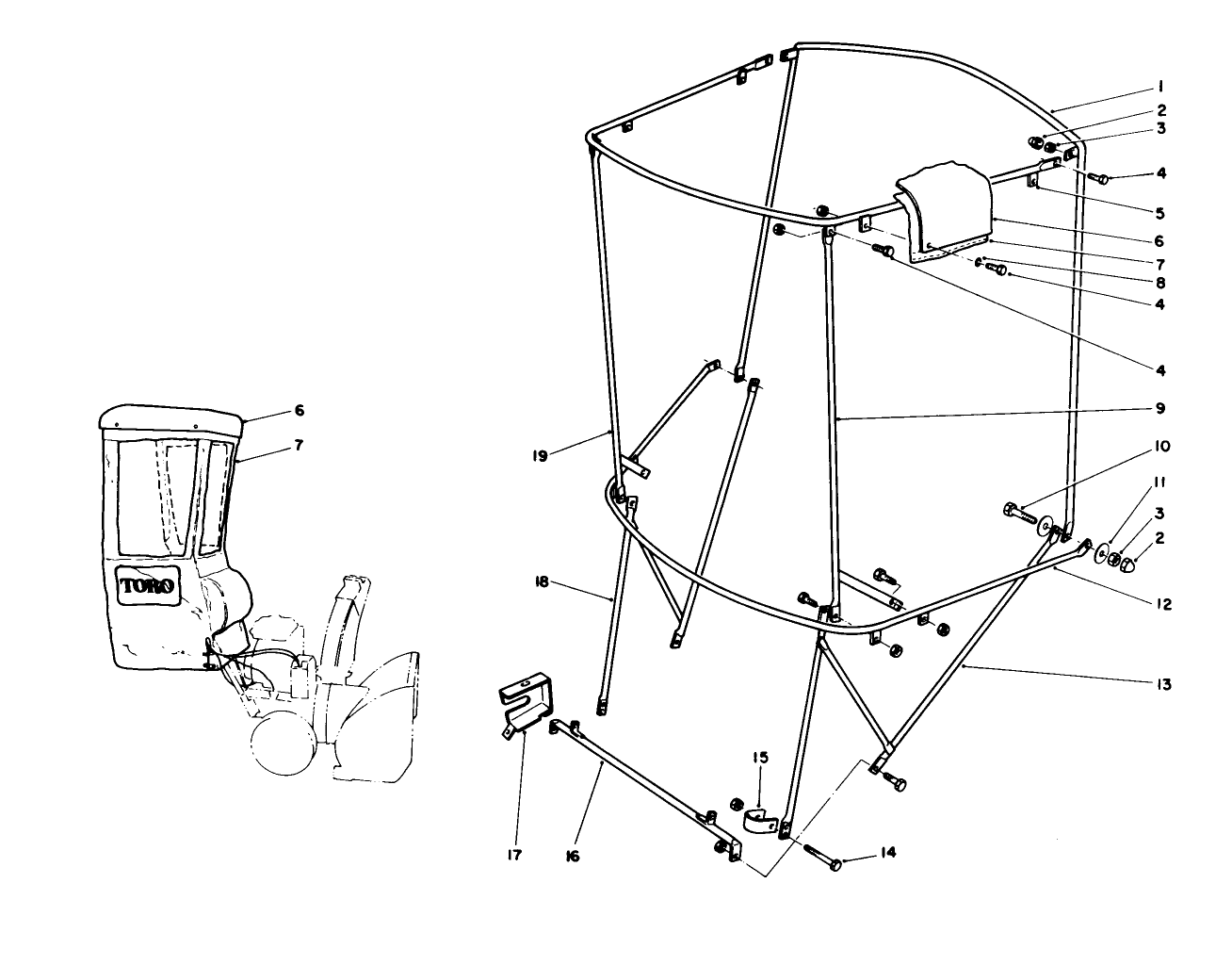 Snow Cab Assembly No. 68-9500 (optional)