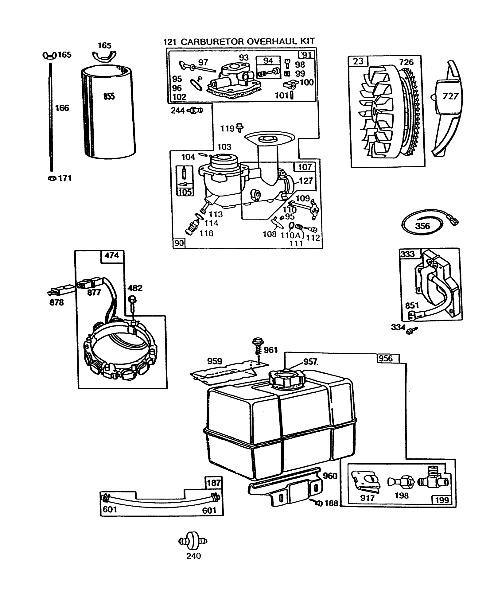 Engine Briggs & Stratton Model 252416 Type 0757-01 (model 38566)